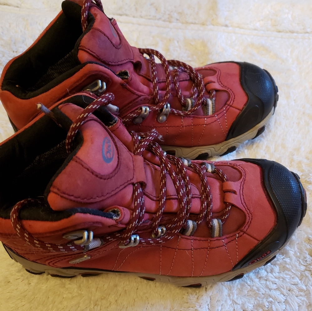 BDry Burgundy Hiking Boots Waterproof Women's 6.5 Oboz Bridger